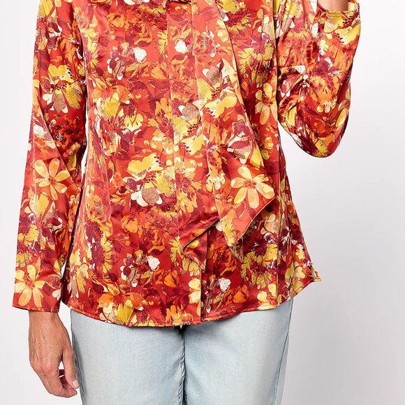 Brand New with tag QVC blouse with a tye bow Size 2X - Picture 3 of 6